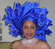 Lady with a Nigerian gele/headgear