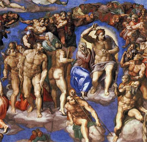 Detail from Michelangelo's censored Last Judgement 